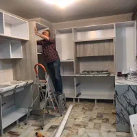 ساخت و تعمیرات کابینت آشپزخانه کابینت هایگلاس MDF