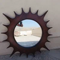 یه عدد اینه طرح خورشیدی جنس چوب گردو
