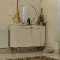 آیینه کنسول درحدنو سفیدطلایی
