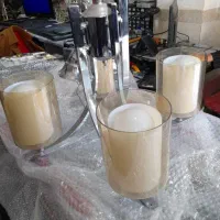 دو عدد لوستر 4 شاخه و یک عدد لوستر تک شاخه