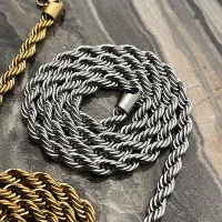 ست گردنبند دستبند طنابی زنانه و مردانه استیل|بدلیجات|تهران, نیروی هوایی (پیروزی)|دیوار