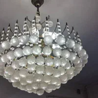 لوستر کامل همراه با چراغ در حد نو