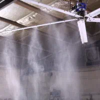 فن سقفی گاوداری همراه  با مه پاش