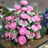 باکس گل مصنوعی ارکیده و پیونی