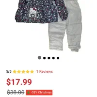 کاپشن دخترانه و شلوار اسکی مناسب ۹/۱۰ سال