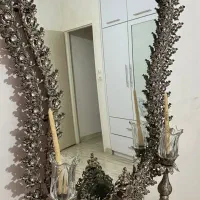 آینه کنسول شمعدانی طرح برنزی|بوفه، ویترین، کنسول|ارومیه, |دیوار