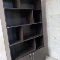 کتابخانه و قفسه دکوراتیو چوبی با کمد درب دار|کتابخانه، شلف، قفسههای دیواری|تهران, نصرت|دیوار