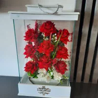 باکس گل شیشه ای نو