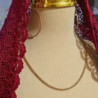 زنجیر خاویاری با گوشواره حلقه