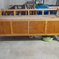 کمد و زیر باری چوبی بزرگ|جاکفشی، کمد، دراور|داراب, |دیوار