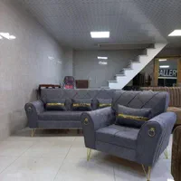 مبل مدرن طوسی پارچه ضد لک