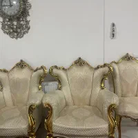 مبل سلطنتی  9 نفره همراه عسلی|مبلمان خانگی و میز عسلی|ایلام, |دیوار