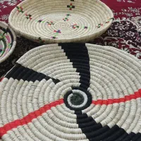 تولید از برگ درخت نخل و نخ رنگی|صنایع دستی و سایر لوازم تزئینی|جم, |دیوار