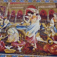 پرده دیواری یا روتختی آنتیک زنان حرمسرا