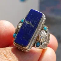 انگشتر نقره قدیمی لاجورد افغان|جواهرات|بندرعباس, |دیوار