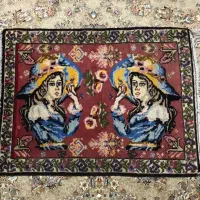 تابلو فرش دستباف قدیمی سال 1361|تابلو فرش|مهاباد (آذربایجان غربی), |دیوار