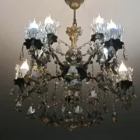 لوستر برنز ۵ شاخه ۱۰ شعله دو عدد