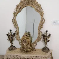 آیینه شمعدان طرح برنج. الیاژ رنگ ثابت