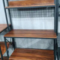 کافی بارطبقه دار کشو دار بغل ضبدر رنگ  کلیاف تیره