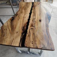 میز غذاخوری اسلب چوب رزین