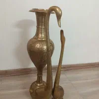 گلدان و قو برنج هندی،وارداتی، 60 سانت