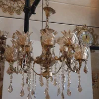 لوستر پرکار دو طبقه ۸شاخ ۱۲ شعله فرشته برنز سوگلی|لوستر و چراغ آویز|زنجان, |دیوار