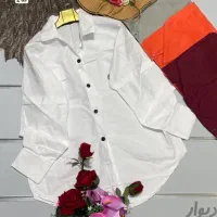 شومیز مشکی و سفید فری سایز