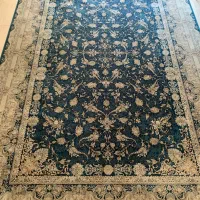 یک جفت قالی۶ متری قیطران ۴۵۰۰ شانه گل برجسته|فرش|ساری, |دیوار