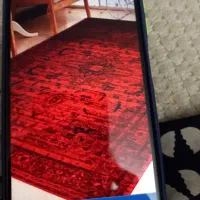 یک جفت فرش ماشینی قرمز