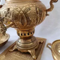 سرویس سماور قدیمی (معاوضه کالا ب کالا) عضو کانالشو|کلکسیون اشیاء عتیقه|قم, شهید رجایی|دیوار