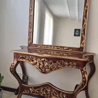 کنسول چوب اصل گردو کار دست