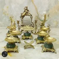 برنز هفت سین آینه شمعدان رحل عید برنج برنزی برنجی