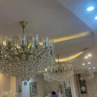 ۳ عدد لوسترکریستال ۱۶ شاخه و۱ عدد لاینر|لوستر و چراغ آویز|تهران, هروی|دیوار