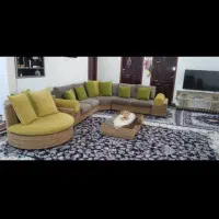 یه دست مبل ۹نفره شیک با یه سرویس نهار خوری۸نفره