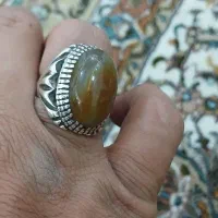 انگشتر نقره سنگ عقیق سه پوست|جواهرات|سنندج, |دیوار