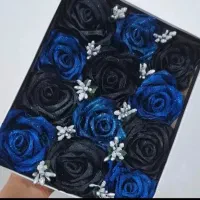 گل ربان شاین دار با تور برفی زیبا