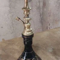یک عدد قلیان برنجی با شیشه