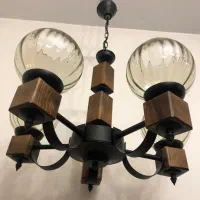 لوستر ۵ شاخه چوبی نو، تعداد چهار لوستر