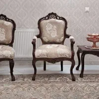 مبل چوب گردو ۹ نفره آنتیک بازسازی شده