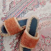 دمپایی‌گیوه‌ مکرومه‌ بامنجوق‌دوزی
