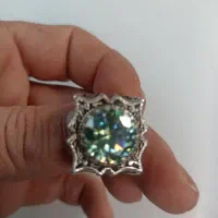 انگشتر نقره سنگین با سنگ امیتیس