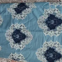 کناره دوخته شده 2متری پارچه ساتن گلدار