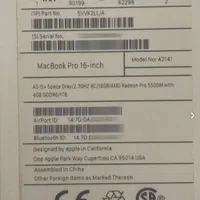مک بوک پرو ۲۰۱۹ - Macbook Pro A 2141 I9 16G 1T 4G|رایانه همراه|مشهد, ارشاد|دیوار