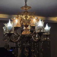 فروش لوستربرنج کریستال ،ده شعله