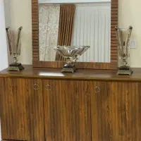 آینه کنسول در حد نو همراه میز تلویزیون تمام MDF