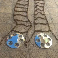 یک جفت زنجیر چرخ  خاور هیوندا و دو عدد قالباق