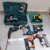 ابزار کابینت رنده برقی میخزن میخکوب دریل شارژی