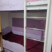 تخت دوطبقه دخترانه ام دی اف|تخت و سرویس خواب|کرمان, |دیوار