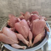 مرغ گوشتی تمیز شده