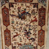 تمام ابریشم ۶۰ × ۹۰|فرش|قم, ارم|دیوار